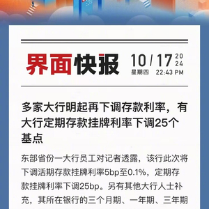 多家大行利率调整，智能金融重塑生活新篇章，存款利率下调趋势持续。