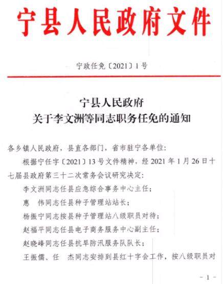 宁县最新人事任免及其背后的温馨故事概述