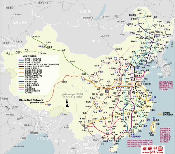 中国铁路图最新版，时代的脉络与变迁的印记